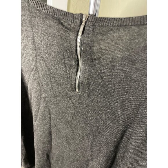 Cable & Gauge Charcoal Gray Boatneck Long Sleeve Knit Sweater Sz XL - Picture 5 of 11